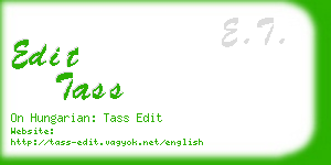 edit tass business card